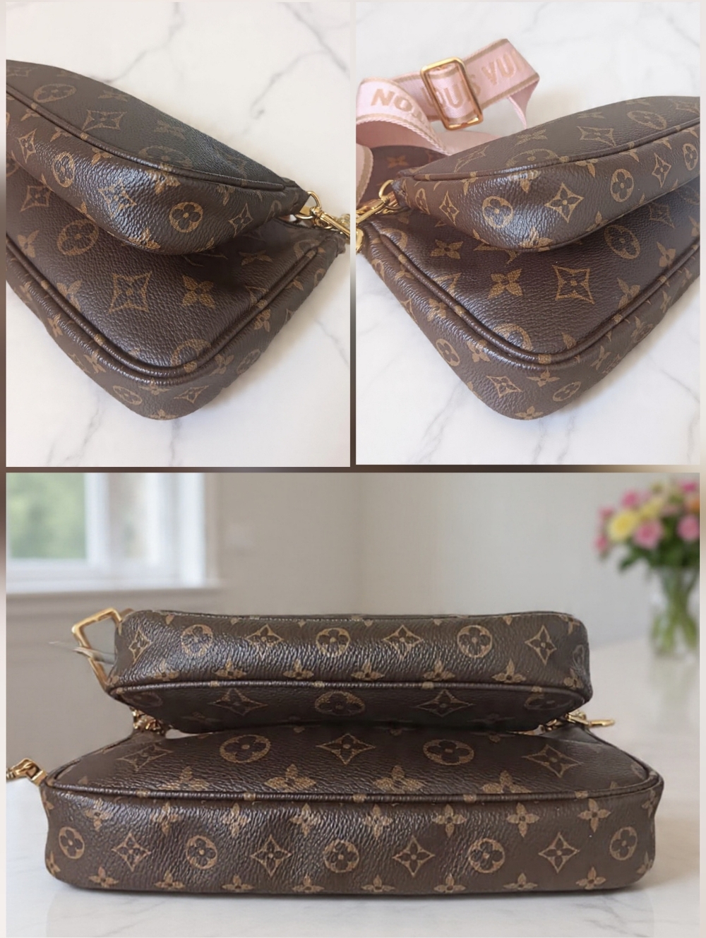 Louis Vuitton Multi Pochette Accessoires Pink Strap Microchip ✨ NEW - Picture 15 of 17